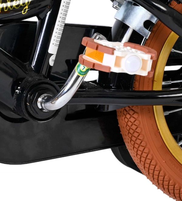 Volare Ashley Kinderfiets - Meisjes - 12 inch - Zwart - Twee handremmen