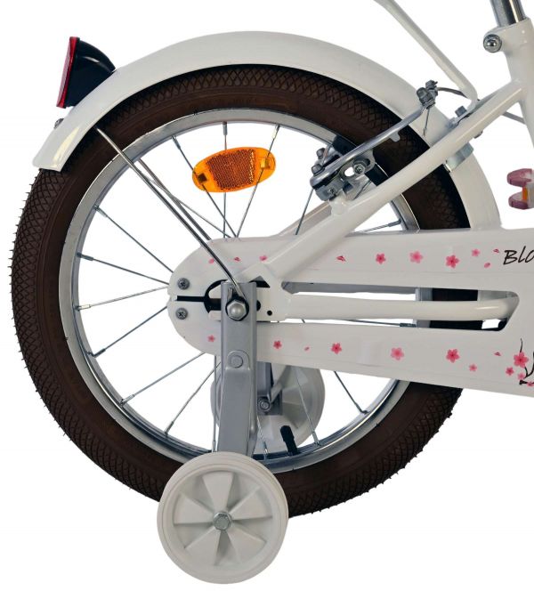 Volare Blossom Kinderfiets - Meisjes - 16 inch - Wit - Twee Handremmen