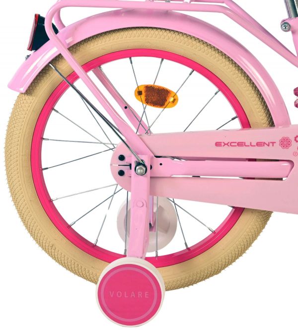 Volare Excellent Kinderfiets - Meisjes -18 inch - Roze - 95% afgemonteerd