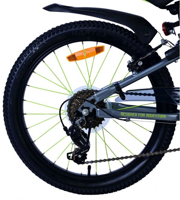 Volare Rocky Kinderfiets - 20 inch - 7 speed - Groen/Grijs