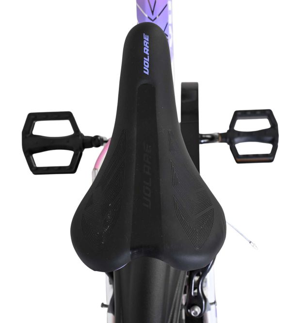 Volare Lily Kinderfiets - Meisjes - 16 inch - Wit Roze Paars - Twee Handremmen