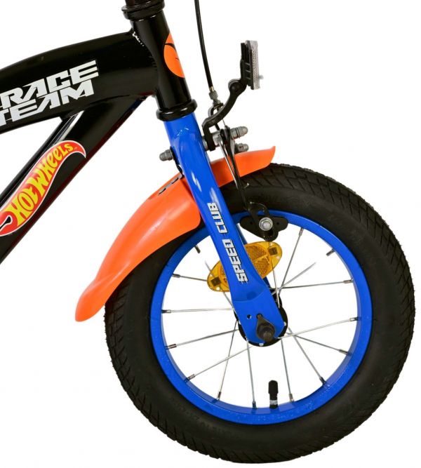 Hot Wheels Kinderfiets - Jongens - 12 inch - Zwart Oranje Blauw Hot Wheels Kinderfiets - Jongens - 12 inch - Zwart Oranje Blauw
