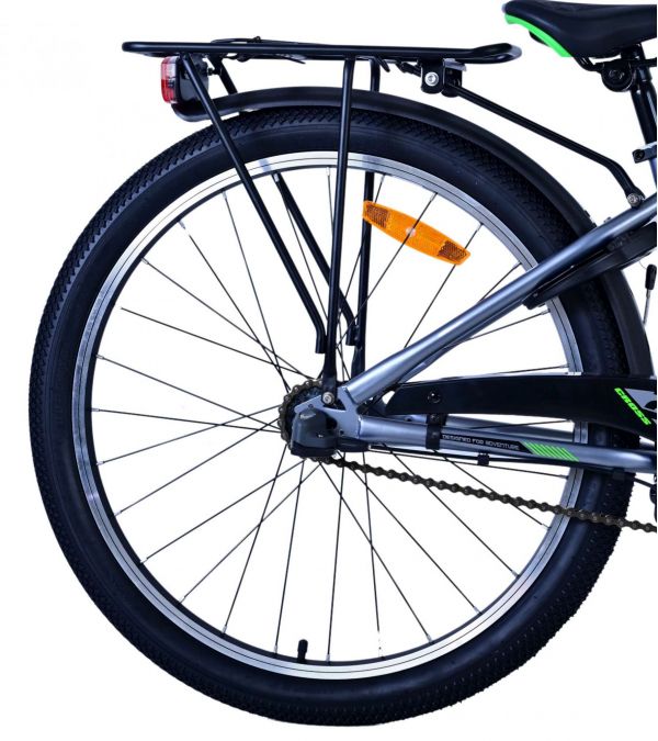 Volare Cross Kinderfiets - Jongens - 24 inch - donker Grijs- 3 versnellingen