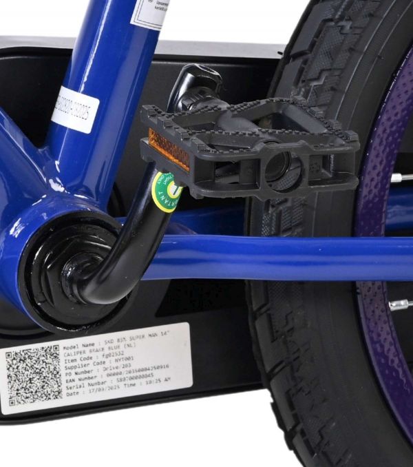 Superman Kinderfiets - Jongens - 14 inch - Blauw - Twee handremmen