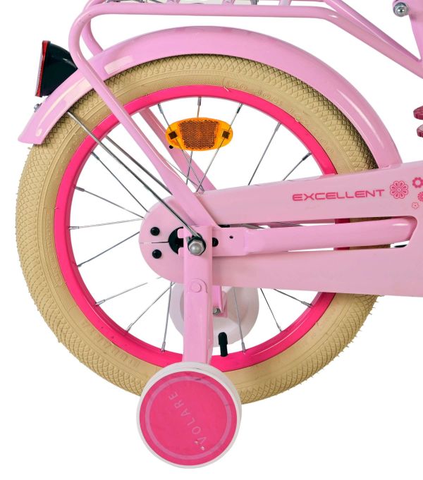 Volare Excellent Kinderfiets - Meisjes - 16 inch - Roze - 95% afgemonteerd