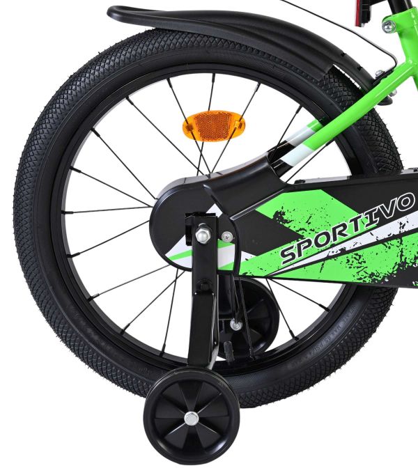 Volare Sportivo Kinderfiets - Jongens - 18 inch - Groen Zwart