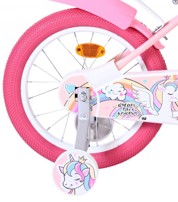 Volare Unicorn Kinderfiets - Meisjes - 16 inch - Roze