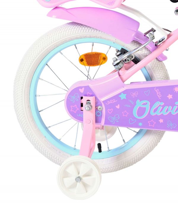 Volare Olivia Kinderfiets - Meisjes - 16 inch - Roze - Twee Handremmen