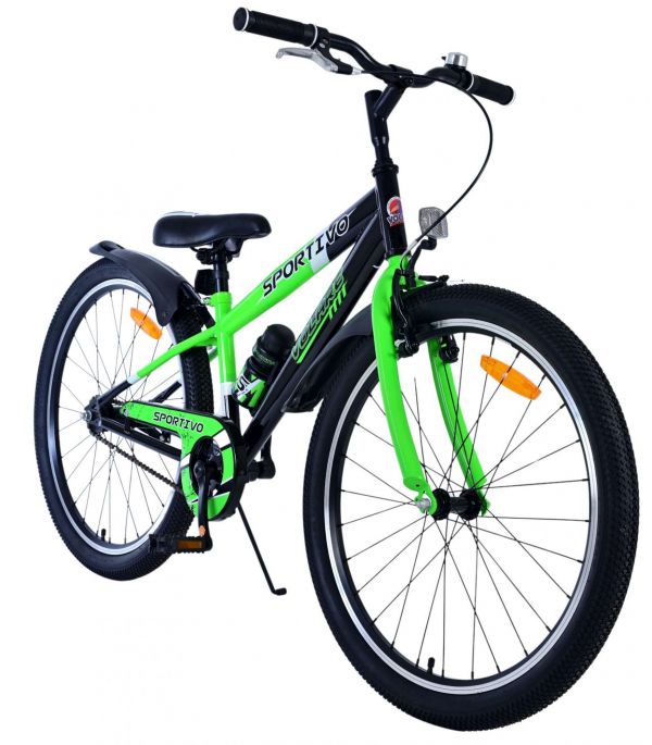 Volare Sportivo Kinderfiets - Jongens - 24 inch - Zwart Groen