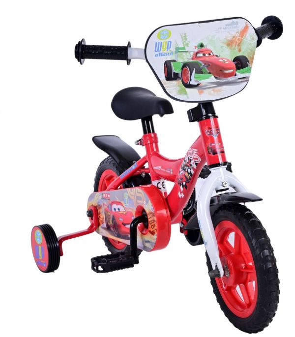 Disney Cars Kinderfiets - Jongens - 10 inch - Rood - Doortrapper Disney Cars Kinderfiets - Jongens - 10 inch - Rood - Doortrapper