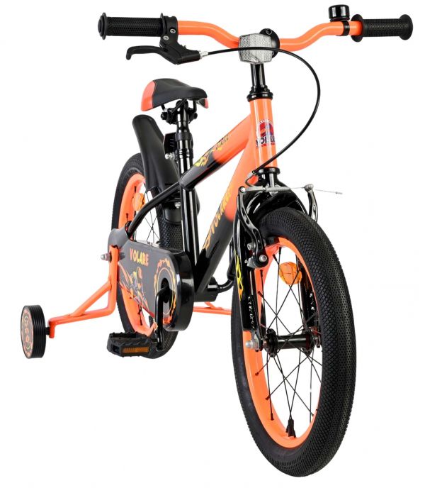 Volare Strike Kinderfiets - Jongens - 16 inch - Zwart Oranje