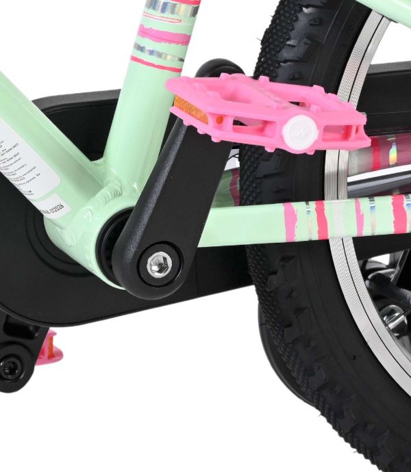 Volare Milano Kinderfiets - Meisjes - 16 inch - Mintgroen - Twee handremmen