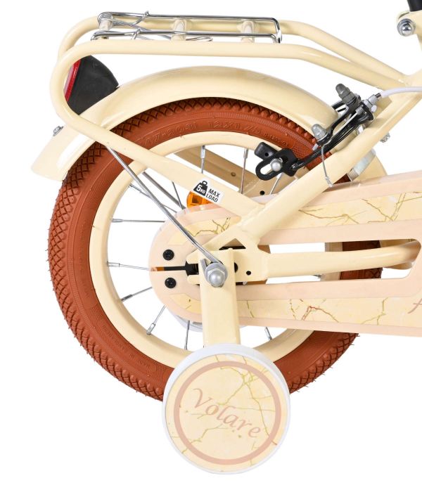 Volare Ashley Kinderfiets - Meisjes - 12 inch - Creme - Twee handremmen