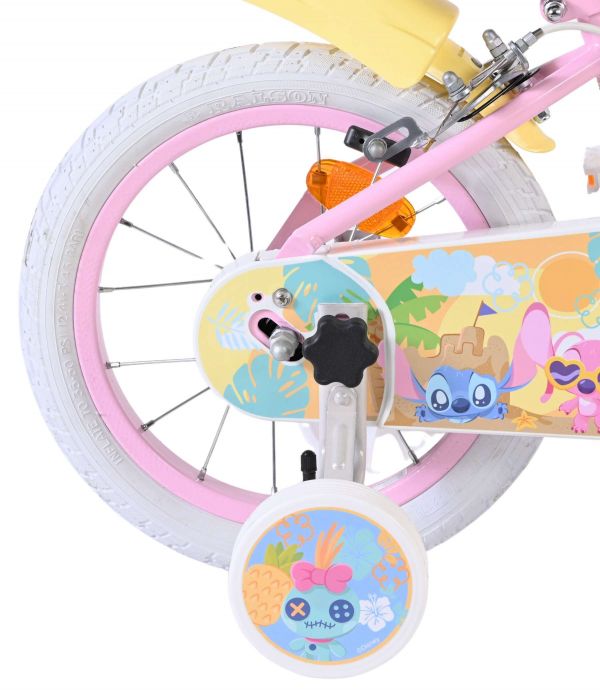 Disney Stitch Kinderfiets - Meisjes - 14 inch - Roze - Twee handremmen