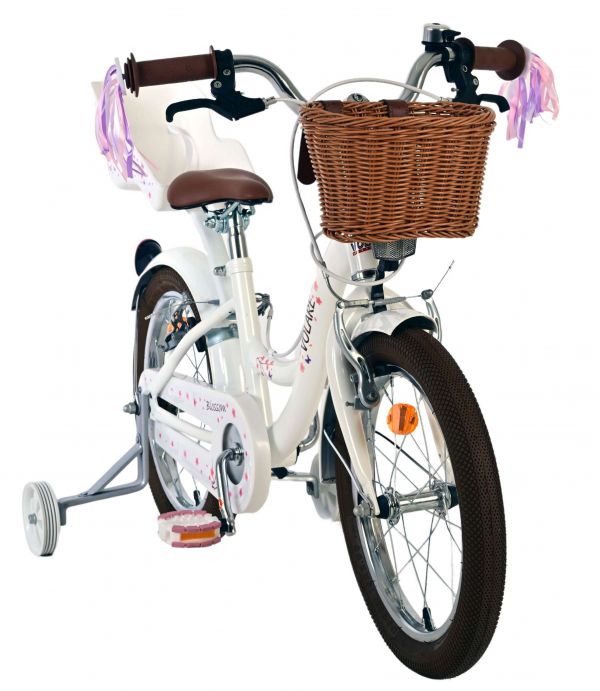 Volare Blossom Kinderfiets - Meisjes - 16 inch - Wit - Twee Handremmen Volare Blossom Kinderfiets - Meisjes - 16 inch - Wit - Twee Handremmen