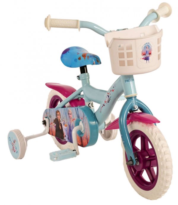 Disney Frozen 2 Kinderfiets - Meisjes - 10 inch - Blauw/Paars - Doortrapper