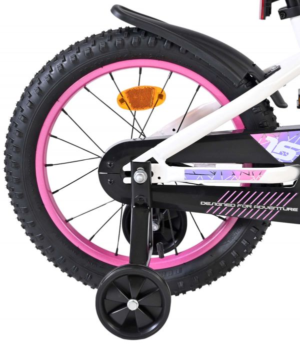 Volare Lily Kinderfiets - Meisjes - 16 inch - Wit Roze Paars