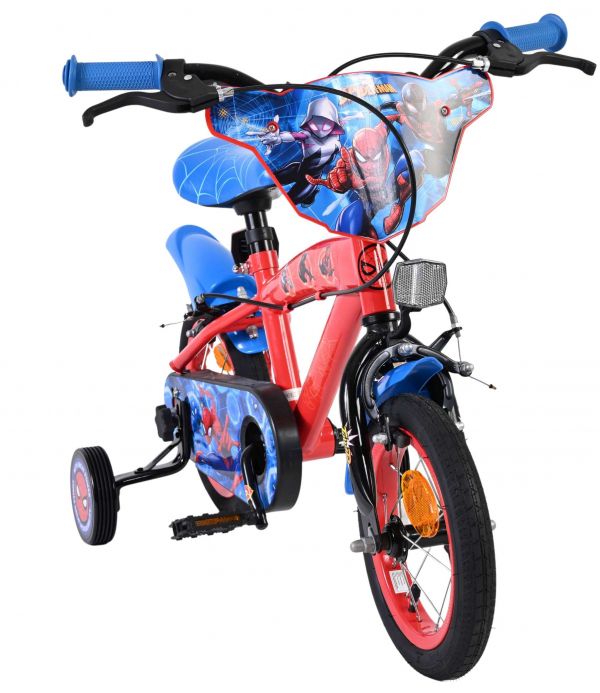 Spider-Man Kinderfiets - Jongens - 12 inch - Blauw/Rood - Twee handremmen