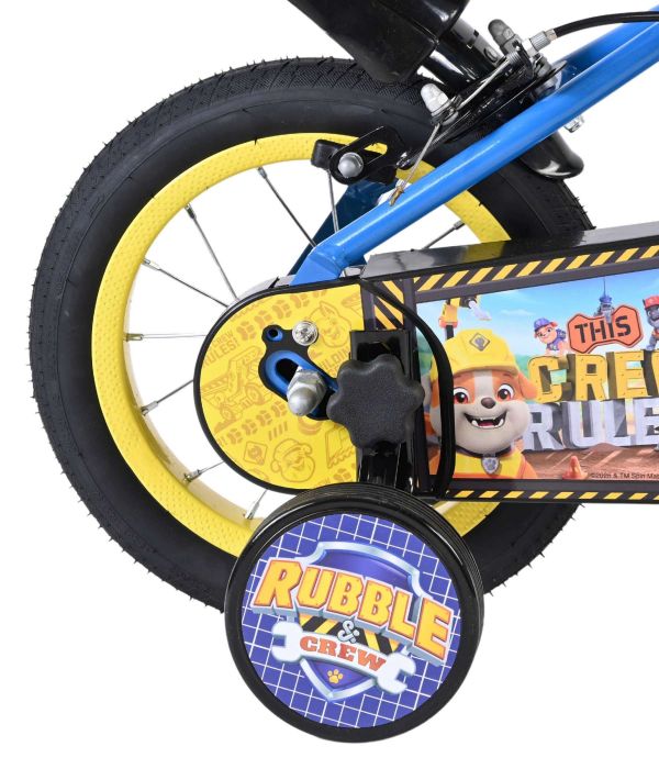 Paw Patrol -Rubble & Crew - Kinderfiets - Jongens - 12 inch - Blauw - Twee handremmen