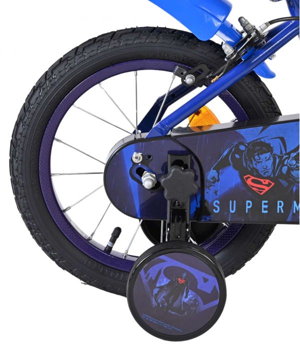 Superman Kinderfiets - Jongens - 14 inch - Blauw - Twee handremmen