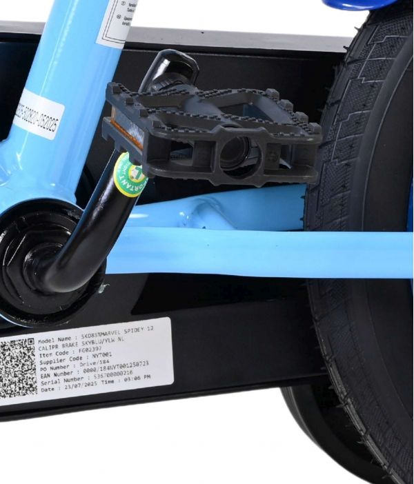 Spidey Kinderfiets - Jongens - 12 inch - Blauw - Twee handremmen