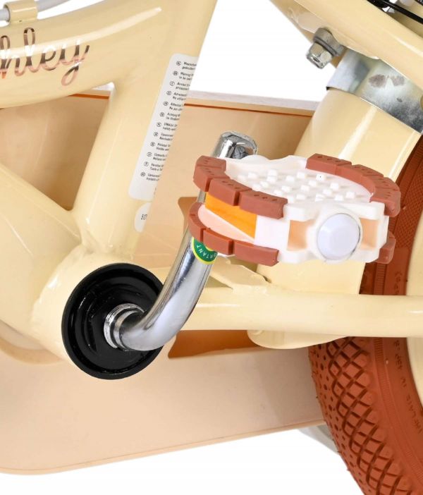 Volare Ashley Kinderfiets - Meisjes - 12 inch - Creme - Twee handremmen