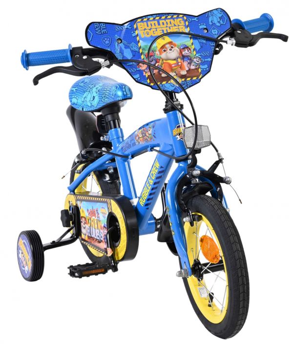 Paw Patrol -Rubble & Crew - Kinderfiets - Jongens - 12 inch - Blauw - Twee handremmen