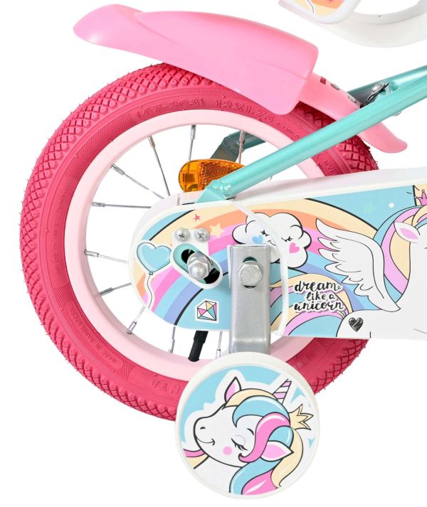 Volare Unicorn Kinderfiets - Meisjes - 12 inch - Groen
