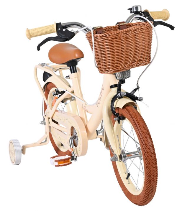 Volare Ashley Kinderfiets - Meisjes - 14 inch - Creme - Twee Handremmen