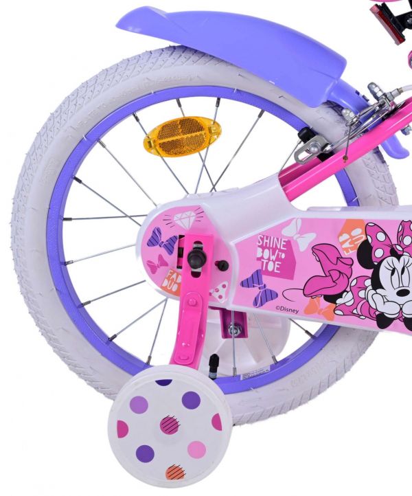 Disney Minnie Kinderfiets - Meisjes - 16 inch - Roze - Twee handremmen Disney Minnie Kinderfiets - Meisjes - 16 inch - Roze - Twee handremmen