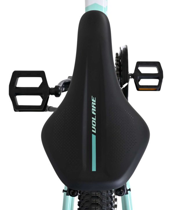 Volare Boost Kinderfiets - 24 inch - Wit/Mintgroen - 21 Speed