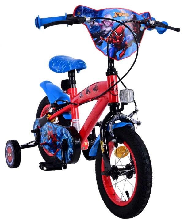 Spider-Man Kinderfiets - Jongens - 12 inch - Blauw/Rood - Twee handremmen