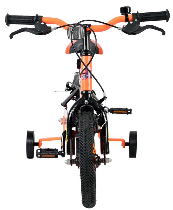 Volare Strike Kinderfiets - Jongens - 12 inch - Zwart Oranje - Twee Handremmen