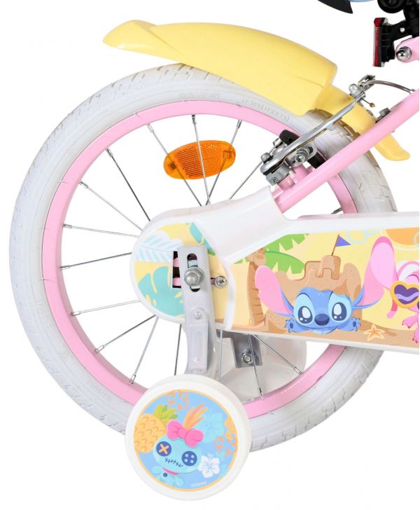 Disney Stitch Kinderfiets - Meisjes - 16 inch - Roze - Twee handremmen Disney Stitch Kinderfiets - Meisjes - 16 inch - Roze - Twee handremmen