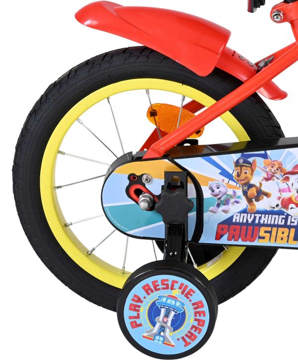 Paw Patrol Kinderfiets - Jongens - 14 inch - Rood/Blauw
