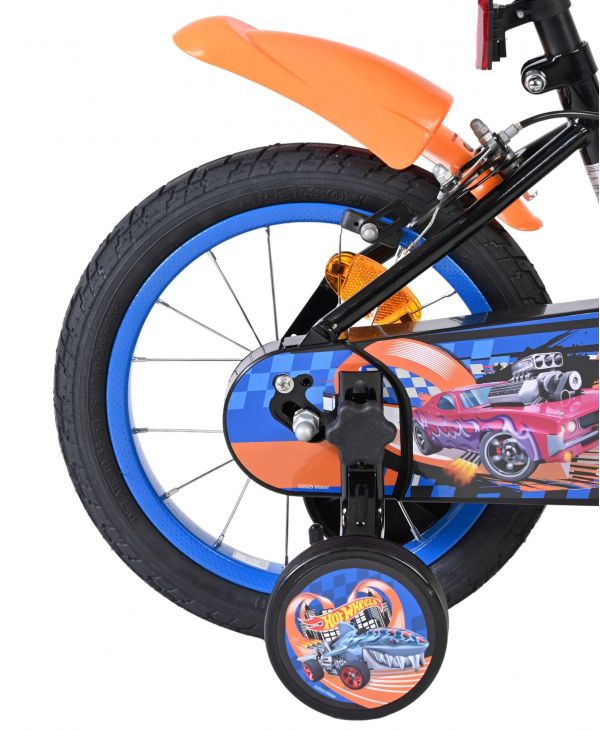 Hot Wheels Kinderfiets - Jongens - 14 inch - Zwart - Twee handremmen