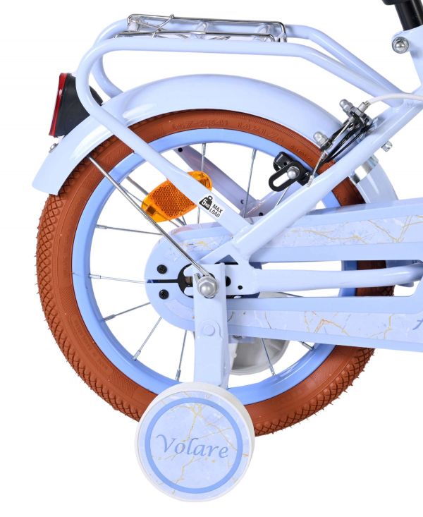 Volare Ashley Kinderfiets - Meisjes - 14 inch - Pastel Blauw - Twee Handremmen
