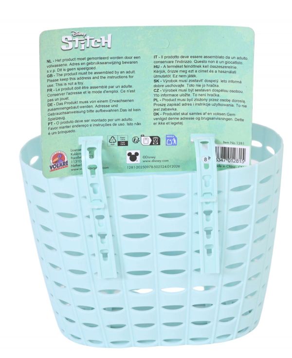 Disney Stitch Plastic Mandje - Uni - Blauw