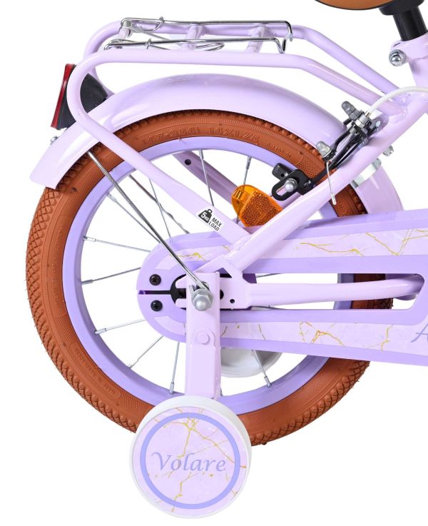 Volare Ashley Kinderfiets - Meisjes - 14 inch - Lila - Twee Handremmen