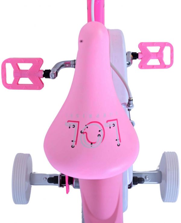 Dolls Kinderfiets - Meisjes - 14 inch - Roze - Twee handremmen