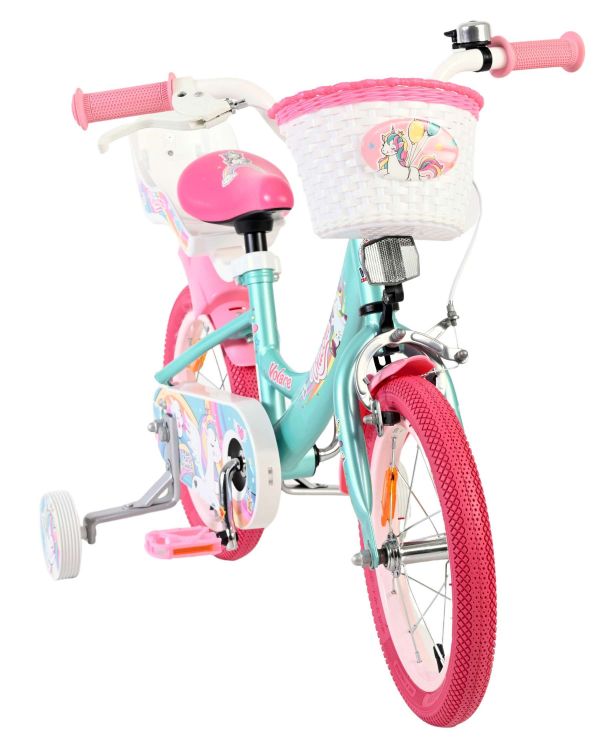 Volare Unicorn Kinderfiets - Meisjes - 14 inch - Groen