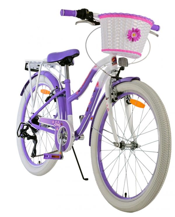 Volare Lovely Kinderfiets - Meisjes - 24 inch - Paars - 7 Versnellingen