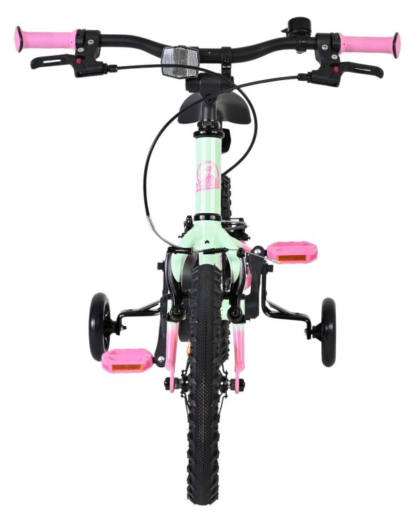 Volare Milano Kinderfiets - Meisjes - 14 inch - Mintgroen - Twee handremmen