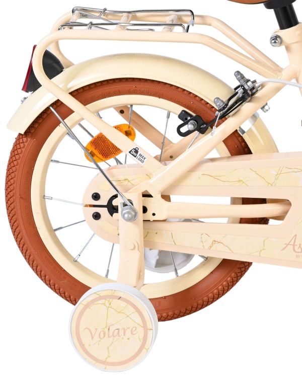 Volare Ashley Kinderfiets - Meisjes - 14 inch - Creme - Twee Handremmen