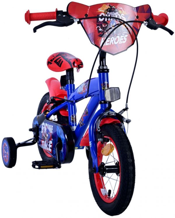 Turbo Crew Kinderfiets - Jongens - 12 inch - Blauw Rood - Twee handremmen