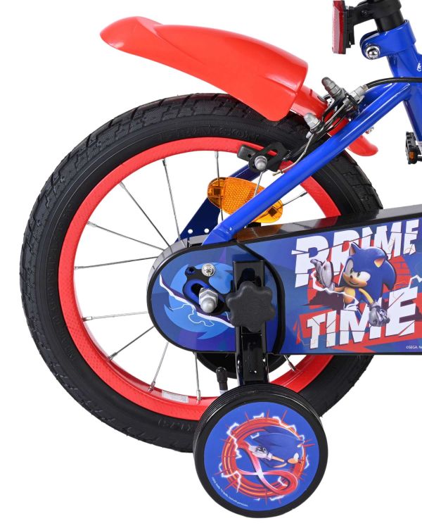 Sonic Prime Kinderfiets - Jongens - 14 inch - Blauw Rood - Twee handremmen