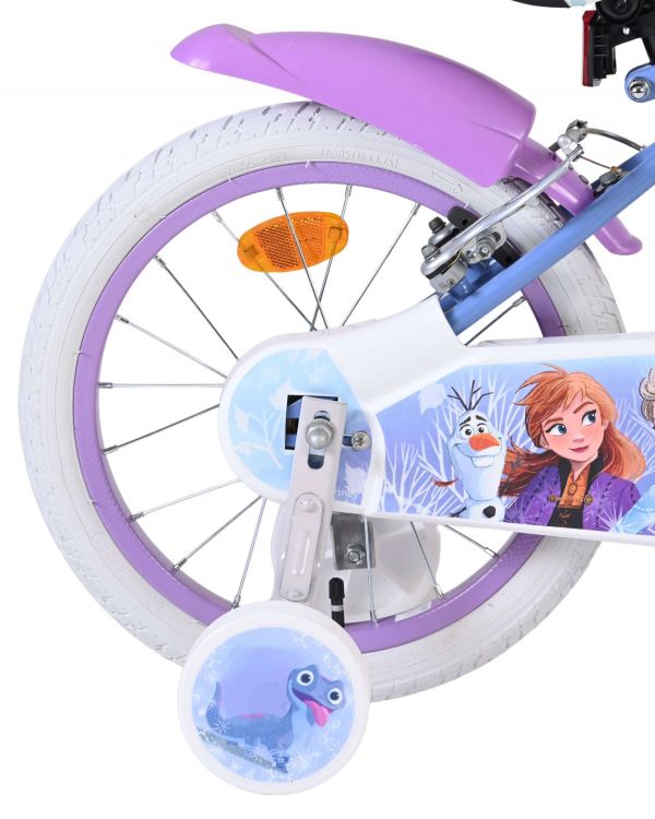 Disney Frozen 2 Kinderfiets - Meisjes - 16 inch - Blauw/Paars - Twee handremmen