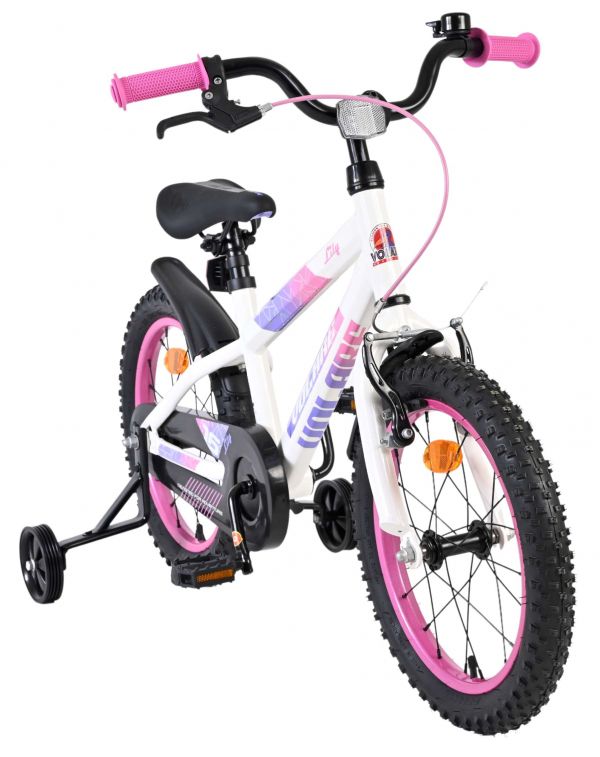 Volare Lily Kinderfiets - Meisjes - 16 inch - Wit Roze Paars