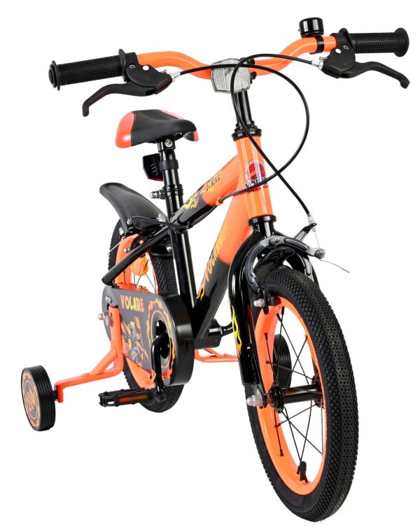 Volare Strike Kinderfiets - Jongens - 14 inch - Oranje - Twee handremmen