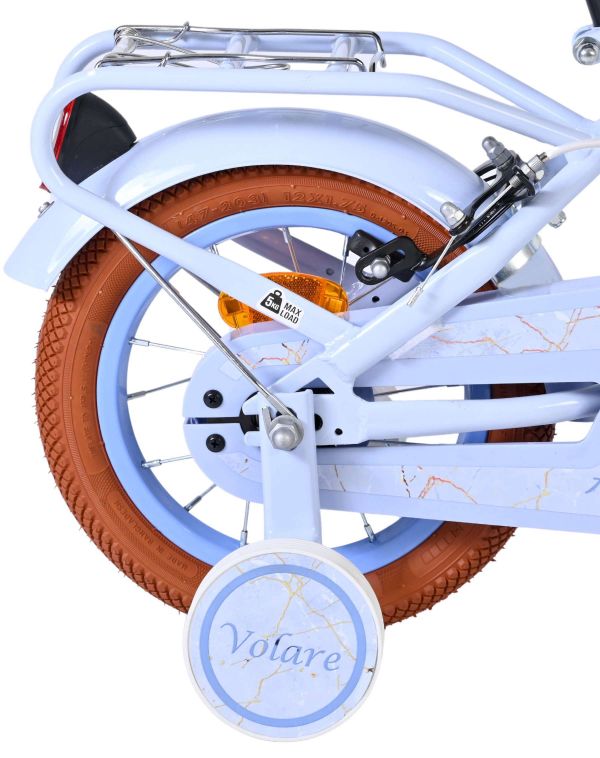 Volare Ashley Kinderfiets - Meisjes - 12 inch - Pastel Blauw - Twee handremmen